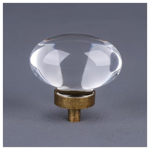 CLCTK Antique Brass Crystal Cabinet Knobs