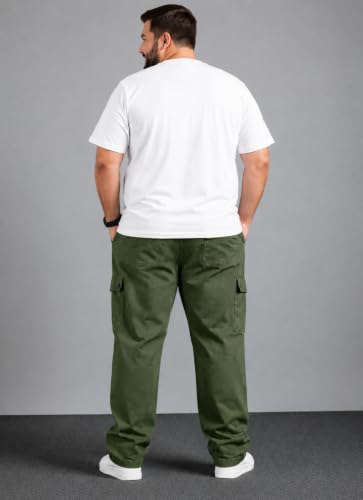 Image of INKKR Men Plus Size Cargo Pants || Plus Cargo Pants Cotton || 2XL-6XL