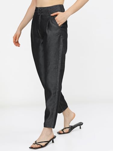 Image of Tokyo Talkies Women's Regular Fit Cropped Jeans| Mid-Rise| Jeans Pant