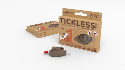 Tickless EcoPet – Biologisch abbaubarer, natürlicher, chemikalienfreier Ultraschall-Zecken- und Flohschutz für Haustiere – Braun