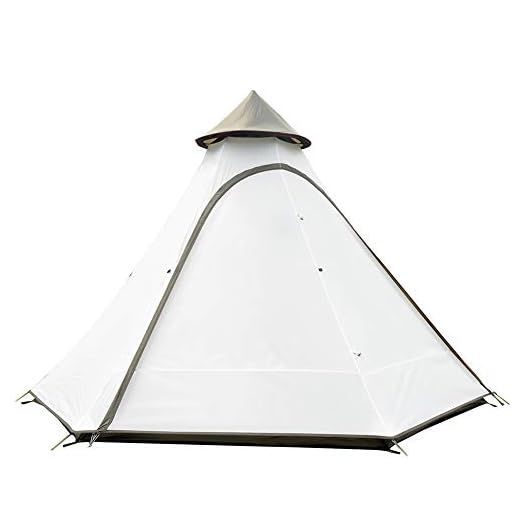 LFF TENT Tiendas de Acampada Deportes y Aire Libre Multifuncional Impermeable Varilla de Aluminio Doble Capa Tiendas de campaña Familiares Grandes 4-6 Personas,White