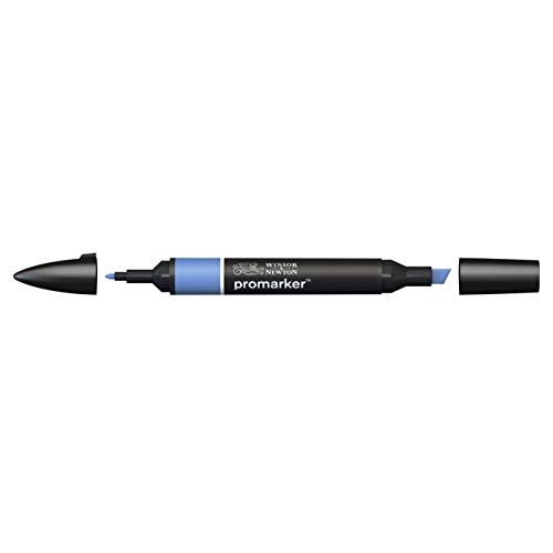 Image of Winsor & Newton Promarker, Alcohol Based Markers, China Blue (B736), Double Tipped Drawing Marker Set for Artists, Graphic Designers, Illustrators - Chisel & Fine Twin Tip, Streak Free Coverage