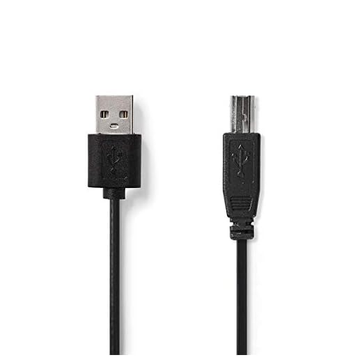 KnnX 28093 | Cavo USB 2.0 | A maschio a B maschio | Lunghezza: 3 m | Stampante, Scanner, Disco rigido esterno HDD, Cavo dispositivo UPS