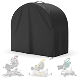 Miter Saw Cover, 28''L x 24''W x 28''H, Miter Saw Dust Hood, Waterproof Dustproof Portable Table Saw Cover, Fit for Most Miter Planers, Machine Tools Outdoor, Black