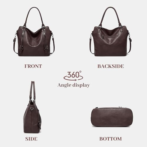 Tote Bag for Women Fashion Hobo Bags Large Faux Leather Purse and Handbags Crossbody Shoulder Bag and Wallet Set2