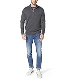 Nautica Men's Quarter-Zip Sweater Suéter, Gris, L para Hombre