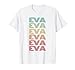 Primer Nombre EVA Girl Retro Personalizado Groovy 60s Cumpleaños Camiseta