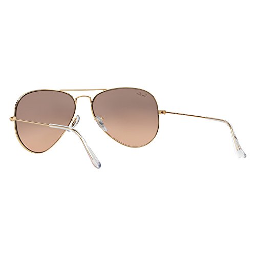 Ray-Ban AVIATOR LARGE METAL - GOLD Frame / Crystal Brown Pink Silver Mirror Lenses 62mm4
