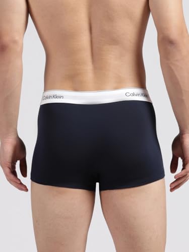 Image of Black Solid Low Rise Trunks - Pack of 3