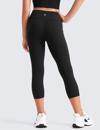 CRZ YOGA Girls Butterluxe Athletic Capri Leggings with Pockets - High Waist Kids Teen Workout Active Yoga Pants Dance Tights3