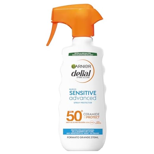 Garnier Delial Sensitive Advanced - Leche Solar para Pieles Claras, Sensibles e Intolerantes al Sol, IP50+ - 300 ml