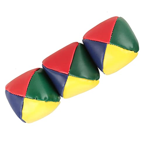 Jonlaki Pelotas de Malabarismo, Juego de Malabarismo para Niños, Juguetes de, Pelotas de Cuero de PU, Accesorios de Circo, Juguetes de, Aprendizaje 3 Unids/Set Juego de Aprendizaje de con de