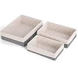 FoiiLiio Cestino Portaoggetti, Set di 3 Cestino Portaoggetti e Porta Giocattoli, Cesto in Corda di Carta, cestini portaoggetti Bagno Bambini per Camerette, Bagno, Cassetti, Cucine, Soggiorno (Grigio)