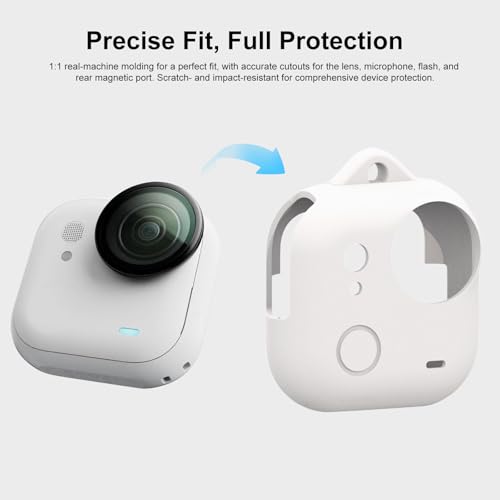 Funda de silicona completa con tapa de lente para Insta360 GO Ultra miniatura 6