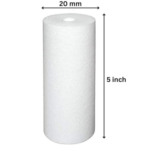 Premium 5 Inch Spun Cartridge Filter for Washing Machines Front & Top Load | 5 inch Housings Refills (Pack of 6) | Get Free Descaling Powder - Image 5