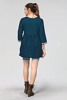 Bee M Pee Designer Short Kurti Tops for Jeans for Women I Chikankari Rayon Cotton Long Kurta Kurti for Women I Stylish wear Kurti top for Girls