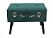 Happy Home Company 12480 stołek tapicerowany ze schowkiem, otomana w stylu walizki