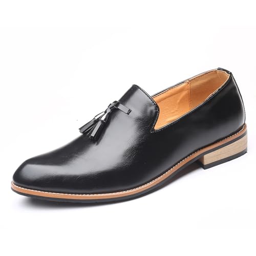 Dress Shoes High Men Formal Patent Leather Dress Shoes Mens Black Shoes Man Men's Leather Low Heel Slip-On Business Oxford Shoes Fashionable Fashion Dress Sneakers Business