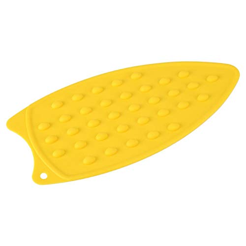 Silicone Ironing Pad, Anti-Slip Ironing Board Cover Heat Resistant Iron Holder for Ironing Rest(Yellow)