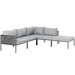 Beliani Lounge-Set Aluminium Grau