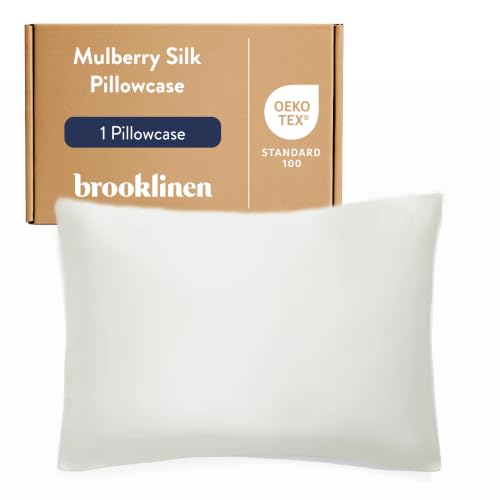 Brooklinen Mulberry Silk Pillowcase – 100% Pure Silk Pillow...