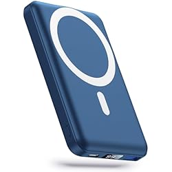 Cargador Inalambrico Samsung Power Bank Power Bank 10000mAh Magnético, Bateria Externa mag-Safe, YAGOPAL Inalámbrico PD 22.5W Carga Rapida Inalámbrico Cargador Portátil con Pantalla LED USB-C Compatible con iPhone 12/13/14 Pro/Mini/Pro MAX