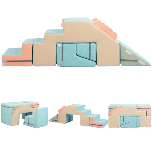 Asweets Bloques de Escalada de Espuma, Juguetes de Escalada Suaves para Interiores, Juego De Juego Suave Montessori para Niños Pequeños, Foam Climbing Blocks