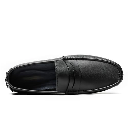 Men's Loafers Shoes Vegan Leather Stitching Details Round Toe Lightweight Flexible Comfortable Casual Classic Slip-ons4