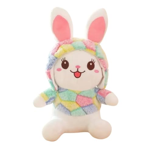 Image of Flufies Plush Toys - Snuggly and Aesthetic Stuff Plush Toys and Baby Toys - Soft Toys for Baby Girl and Baby Boy - Soft Toys for Girlfriend Gift (Colorful Rabbit)