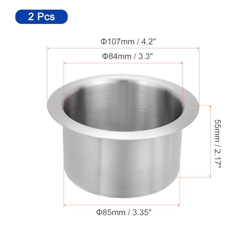 Portavasos de acero inoxidable para auto, 2 piezas miniatura 2