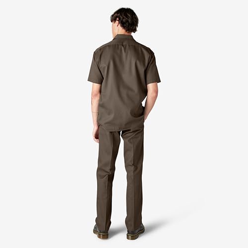 Image of Dickies Men's Short Sleeve Work Shirt - Durable Twill Button Down Shirts for Men, Lightweight Uniform for Daily Wear