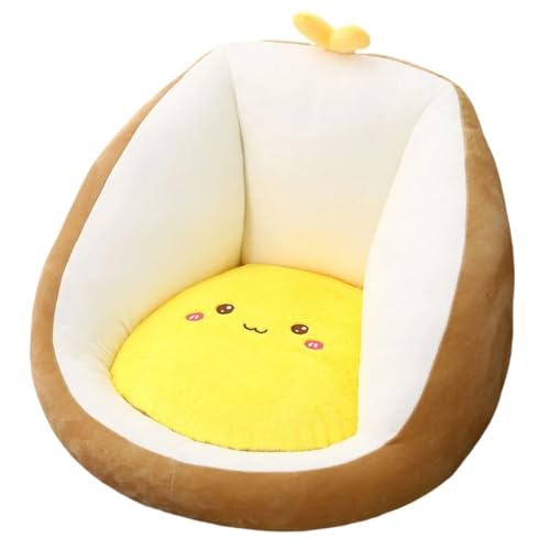 Giawkca 腰痛緩和チェア 1人掛けミニソファ 低反発シートクッション 柔らかくて 省スペースリビングルームワークスペース (鶏肉,S)