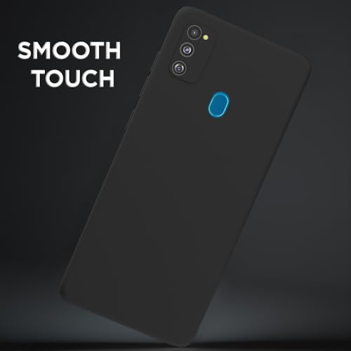 Image of Outlouders Back Cover for Samsung Galaxy M21 / M30s / M21 2021 | Camera Protection | Durable Soft Matte Silicone Bumper Case (Black)