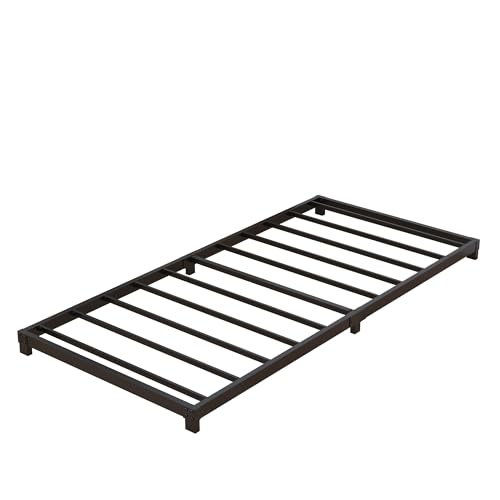 Nailsong 4 Inch Twin Bed Frames Low Profile, Twin Platform Bed Frame No Box Spring Needed, Heavy Duty Metal, Easy Assembly, Black by Nailsong - Used condition - Image 8