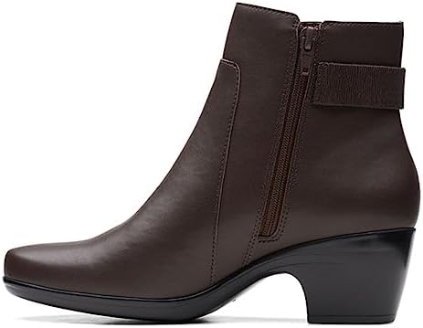 Clarks Women's Emily Holly Ankle Boot, Dark Brown Leather, 6 | Image 4