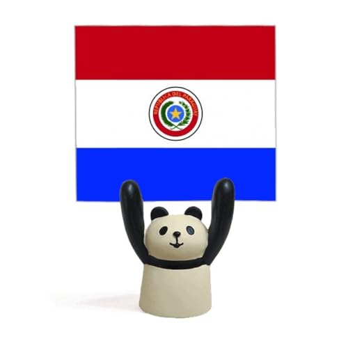 Porte-mémo panda figurine dessin animé avec pince photo et décoration drapeau du Sud