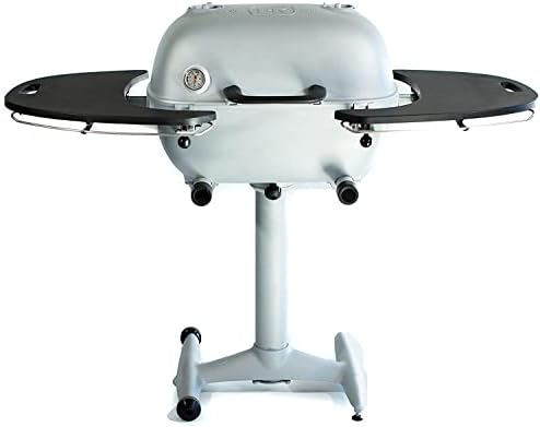 PK Grills Charcoal Grill and Smoker, PK360 Cast Aluminium Portable Outdoor BBQ Grill Smoker for Camping, Barbeque, Grilling, Silver