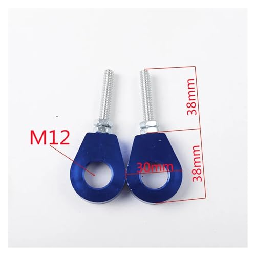 Blue Silver Red 12mm/15mm M6 Chain Adjustment Bolt Tensioner Compatible with Motorcycle Off-Road Vehicle ATV Universal(Purple M12)