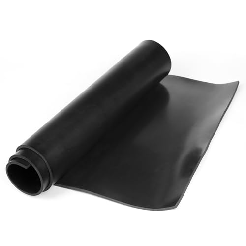 Image of WochiTV Solid Rubber Strips Rolls, 18 inch Wide x 3 /16 inch Thick x 24 inch Long Neoprene Rubber Sheets Perfect for DIY Gasket Material, Sealing, Liner, Shield, Padding, Mat
