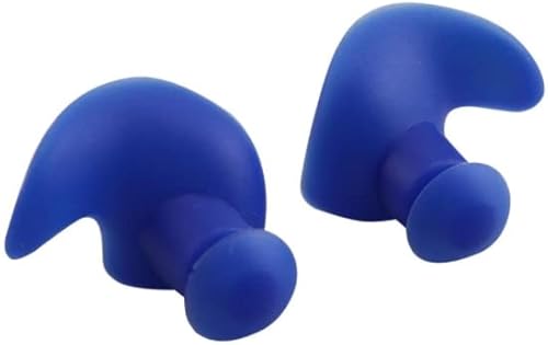 MINHAO Swimming Ear Plugs, MINHAO Professional Waterproof Reusable Silicone Earplugs for Swimming Showering Bathing Surfing and Snorkeling with ​Boxes, Suitable for Kids and Adult Blue 1 Pair