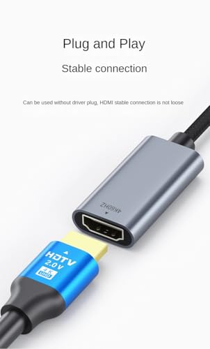 Adaptador USB-C a HDMI hembra con resolución 4K a 60Hz reales para una transmisión de video fluida 7