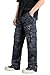 GINGTTO Y2K Pants Men Cargo Stretch Mens Camo Pants Fashion Relaxed Fit Streetwear Blue 34×30