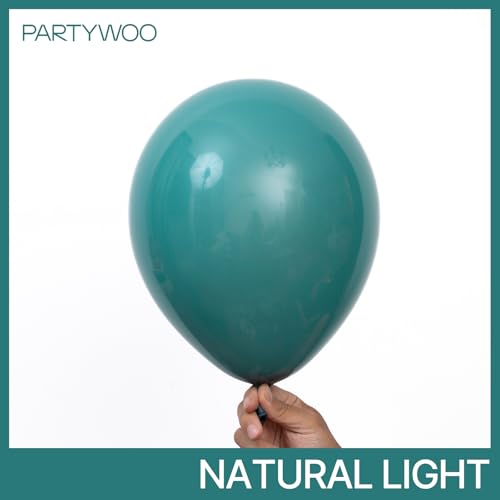 Image of PartyWoo Slate Blue Balloons 50pcs Dusty Blue Boho Neutral Color 12 Inch
