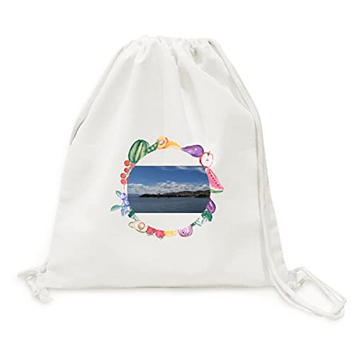 Sac en tissu pliable des vagues et des récifs de la photographie pour fruits