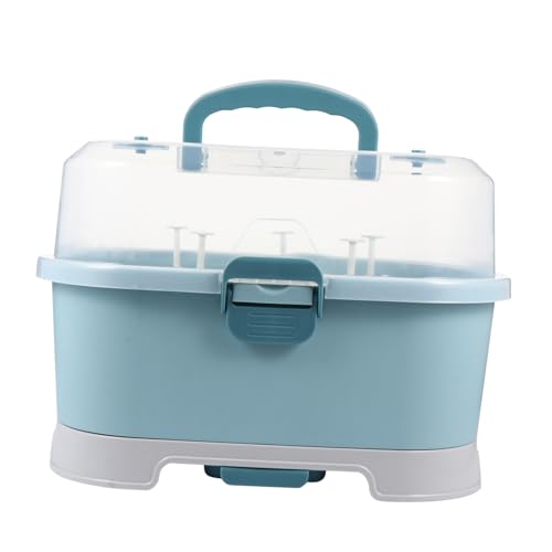 DECORNIJIA Babyflaschen Abtropfgestell Blau 8DV8270317JG