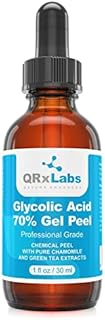 Glycolic Acid 70% Gel Peel with Chamomile and Green Tea Extracts - Professional Grade Chemical Face Peel for Acne Scars, Collagen Boost, Wrinkles, Fine Lines - Alpha Hydroxy Acid - 1 Bottle of 1 fl oz