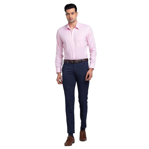Image of Park Avenue Men's Regular Fit Pure Cotton Structure Pattern Ainsley Collar Full Sleeve Formal Shirt