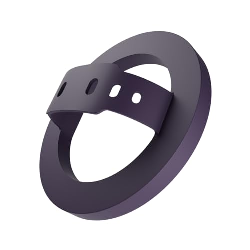 Image of RIGGEAR Soft Silicone Magnetic Phone Grip, Finger Loop Ring Holder Compatible with MagSafe iPhone Models and Magnetic Phone Cases (Purple)