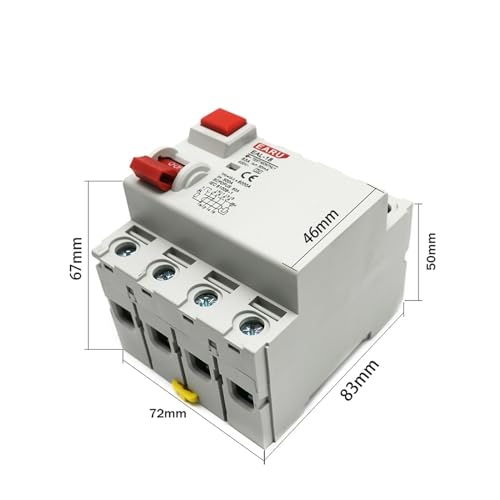 Disyuntor de corriente residual electromagnético con sensibilidad Tipo A 40A y 2 polos 3