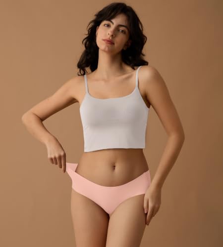 Image of SHARICCA Womens Seamless Underwear Nuage No Show Hipster Panties 5 Pack